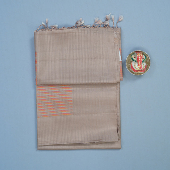 Hayagrivas Beige Handloom Soft Silk Saree KBE2140A11-5