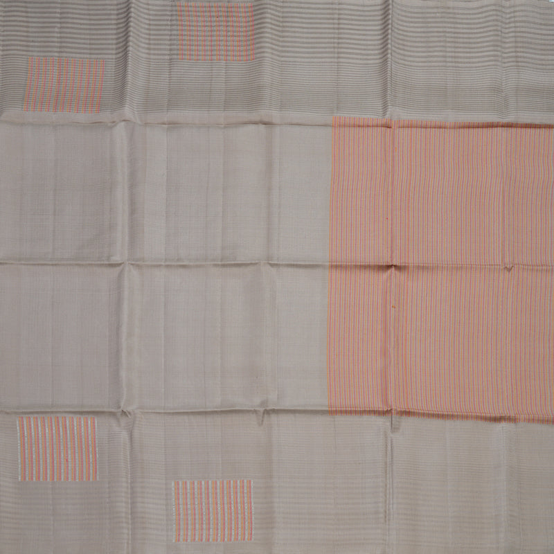 Hayagrivas Beige Handloom Soft Silk Saree KBE2140A11-5