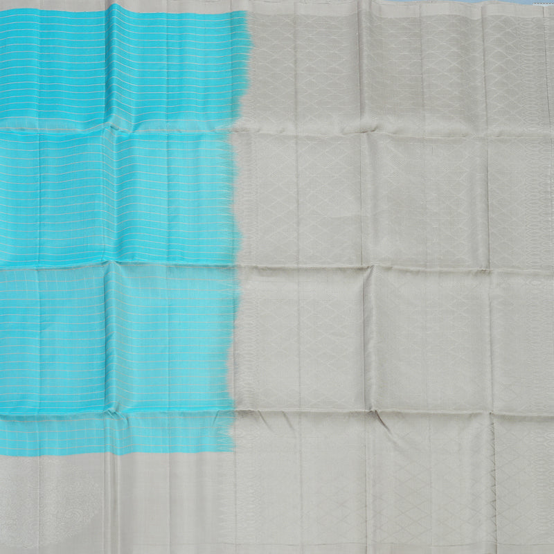 Hayagrivas Powder Blue Handloom Soft Silk Saree KBE2140A18-1
