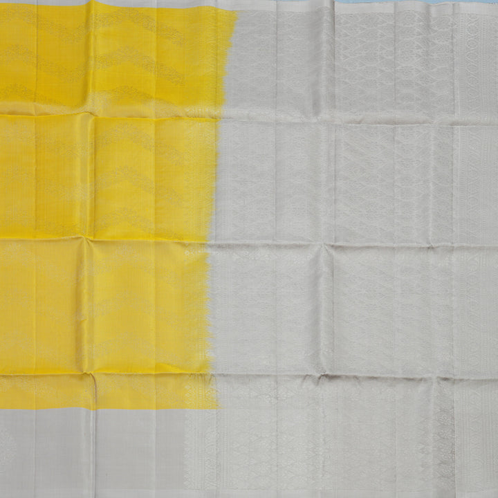 Hayagrivas Golden Yellow Handloom Soft Silk Saree KBE2140A19-1