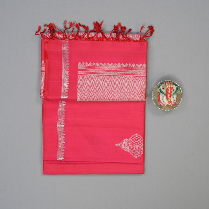 Hayagrivas Reddish-Pink Handloom Soft Silk Saree KBE2140A3-2