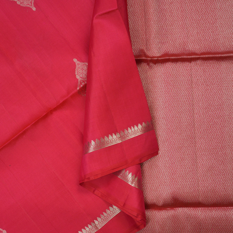 Hayagrivas Reddish-Pink Handloom Soft Silk Saree KBE2140A3-2