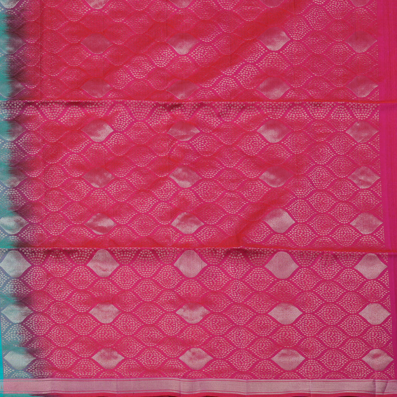 Hayagrivas Aqua Green Handloom Soft Silk Saree KBE2141A22-1