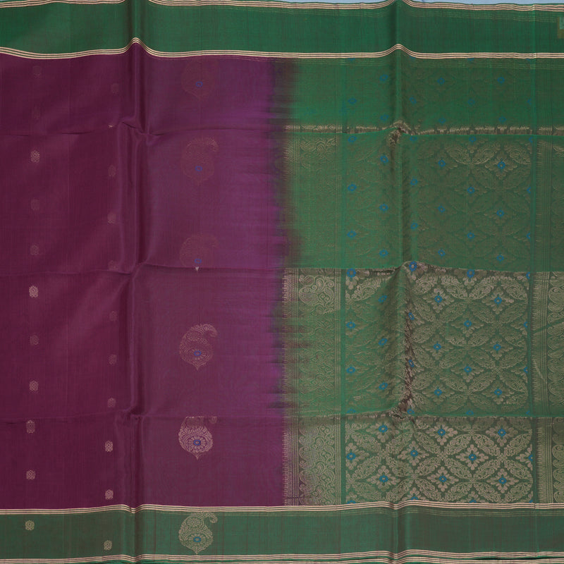 Hayagrivas Purple Kora Silk Cotton Saree KBE2142A4-10