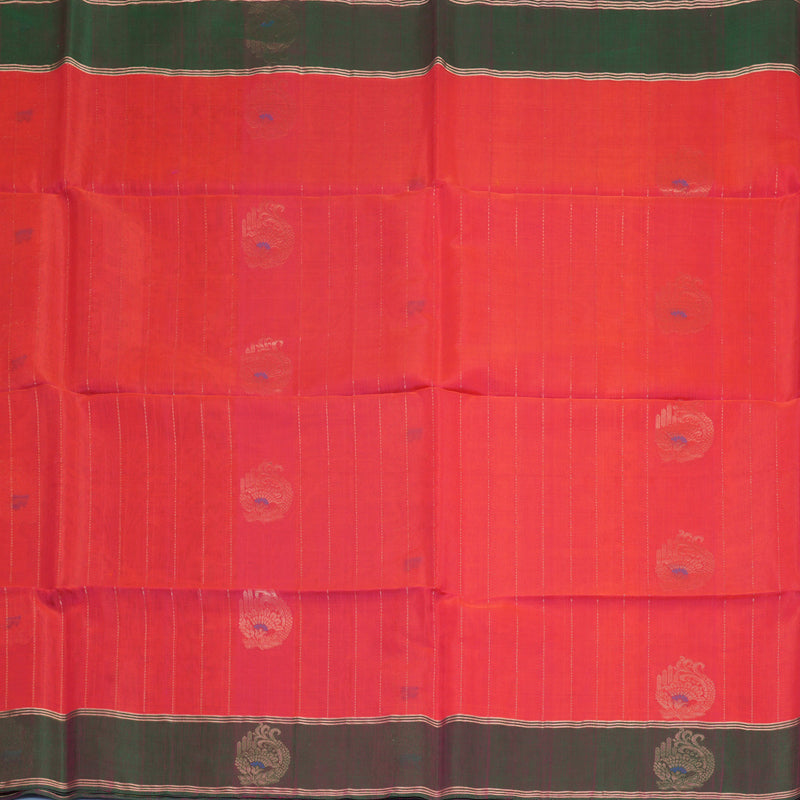 Hayagrivas Bright Pink Kora Silk Cotton Saree KBE2142A5-2