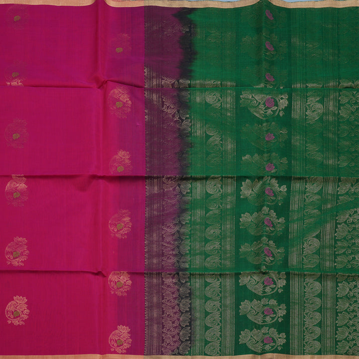 Hayagrivas Pink Kora Silk Cotton Saree KBE2142A6-11
