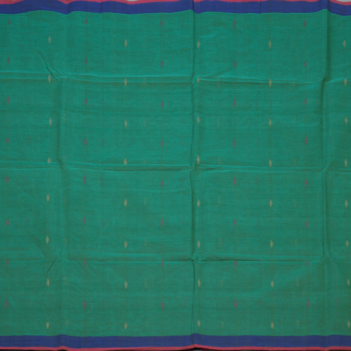 Hayagrivas Mint Green Handloom Cotton Saree KBE2143A10-2