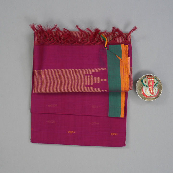Hayagrivas Magenta Handloom Cotton Saree KBE2143A10-3