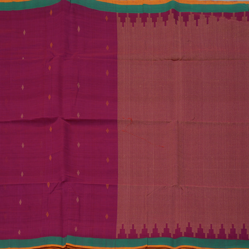 Hayagrivas Magenta Handloom Cotton Saree KBE2143A10-3