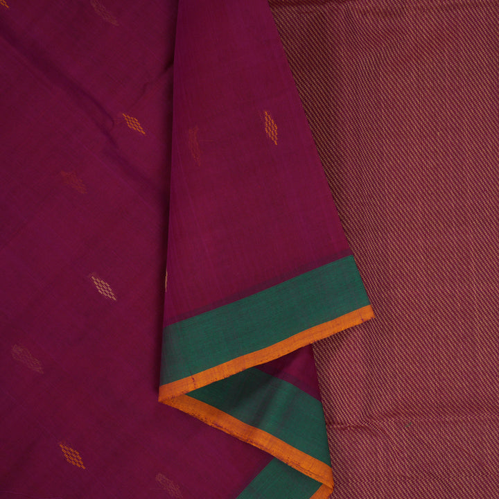 Hayagrivas Magenta Handloom Cotton Saree KBE2143A10-3