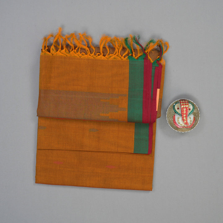 Hayagrivas Turmeric Yellow Handloom Cotton Saree KBE2143A10-5