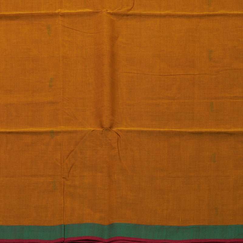 Hayagrivas Turmeric Yellow Handloom Cotton Saree KBE2143A10-5