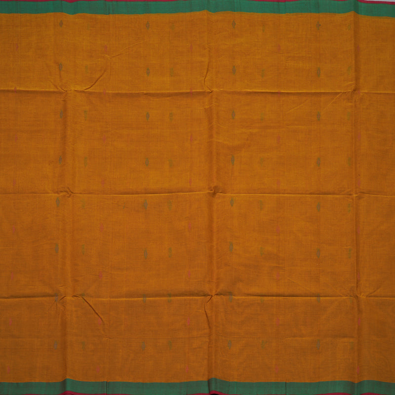 Hayagrivas Turmeric Yellow Handloom Cotton Saree KBE2143A10-5