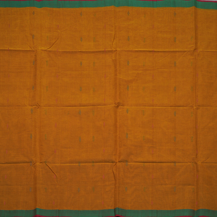 Hayagrivas Turmeric Yellow Handloom Cotton Saree KBE2143A10-5