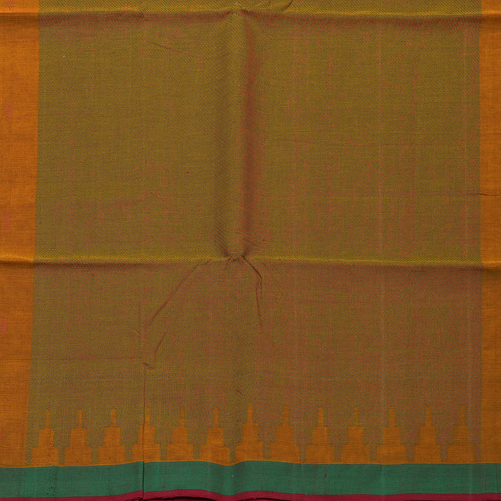 Hayagrivas Turmeric Yellow Handloom Cotton Saree KBE2143A10-5