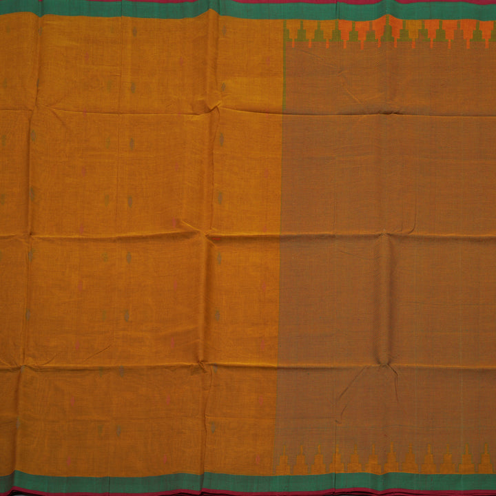 Hayagrivas Turmeric Yellow Handloom Cotton Saree KBE2143A10-5