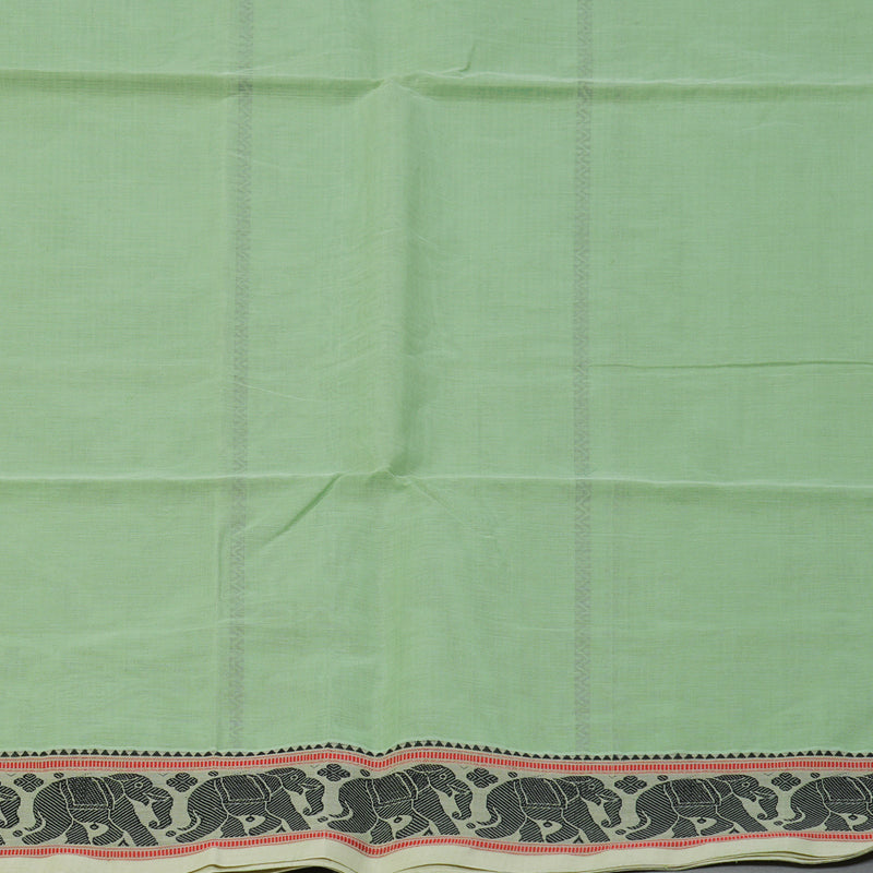 Hayagrivas Pista Green Handloom Cotton Saree KBE2143A11-1