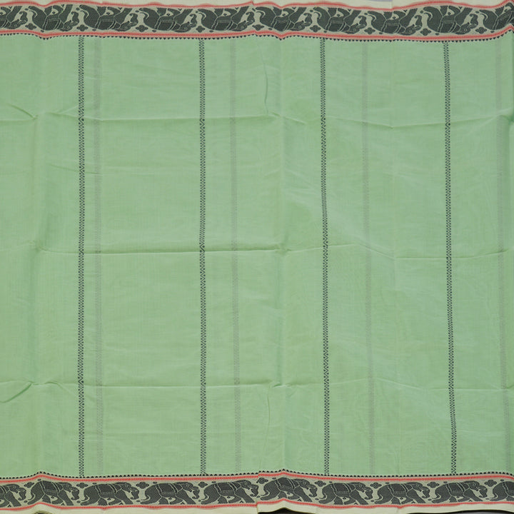 Hayagrivas Pista Green Handloom Cotton Saree KBE2143A11-1