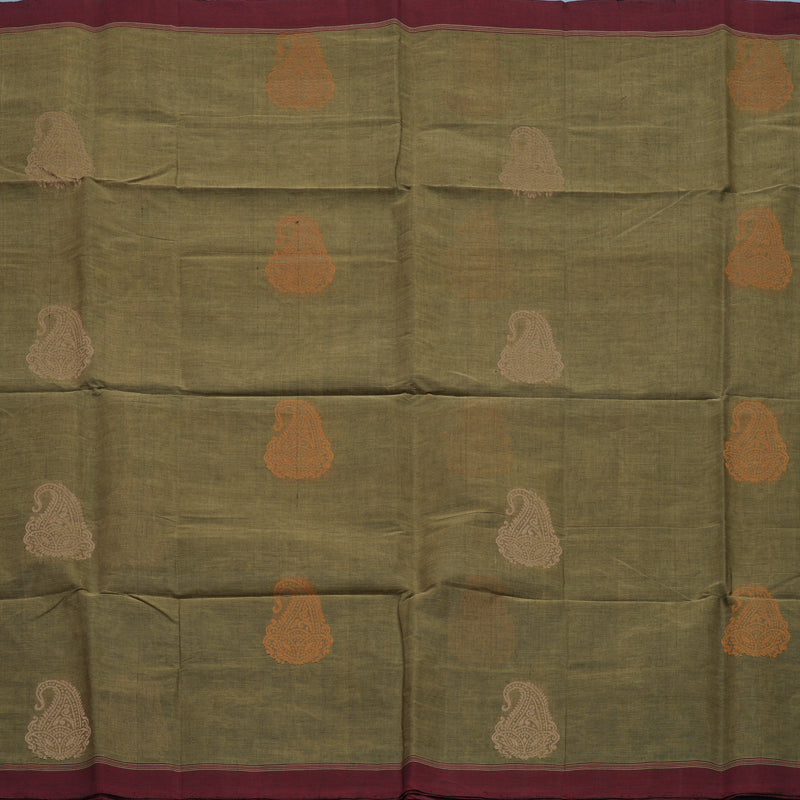 Hayagrivas Elephant Grey Handloom Cotton Saree KBE2143A13-3