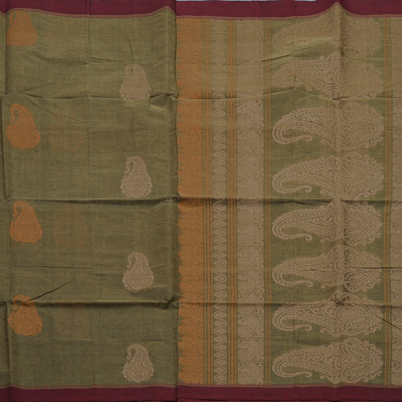Hayagrivas Elephant Grey Handloom Cotton Saree KBE2143A13-3