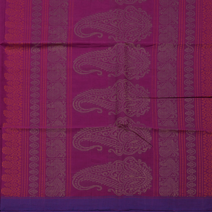 Hayagrivas Purple Handloom Cotton Saree KBE2143A13-4
