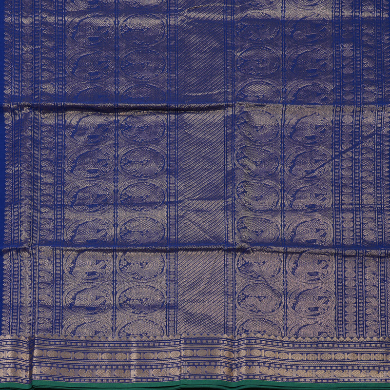 Hayagrivas Royal Blue Handloom Cotton Saree KBE2143A2-9