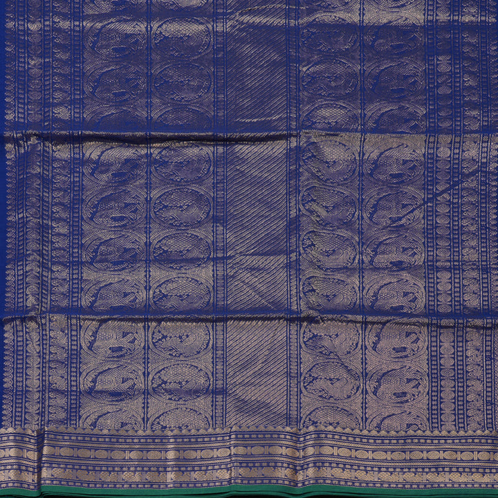 Hayagrivas Royal Blue Handloom Cotton Saree KBE2143A2-9