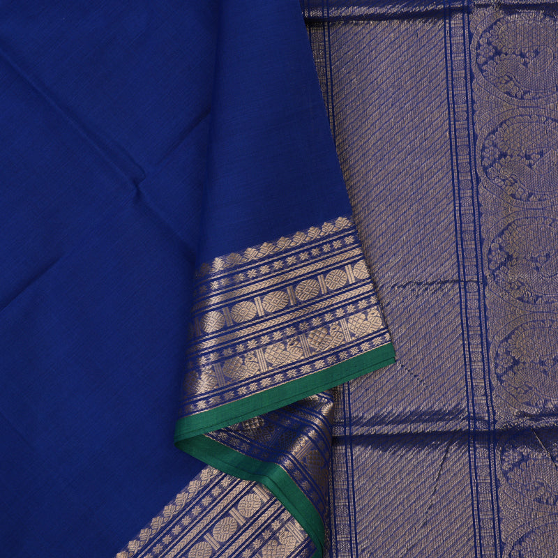 Hayagrivas Royal Blue Handloom Cotton Saree KBE2143A2-9