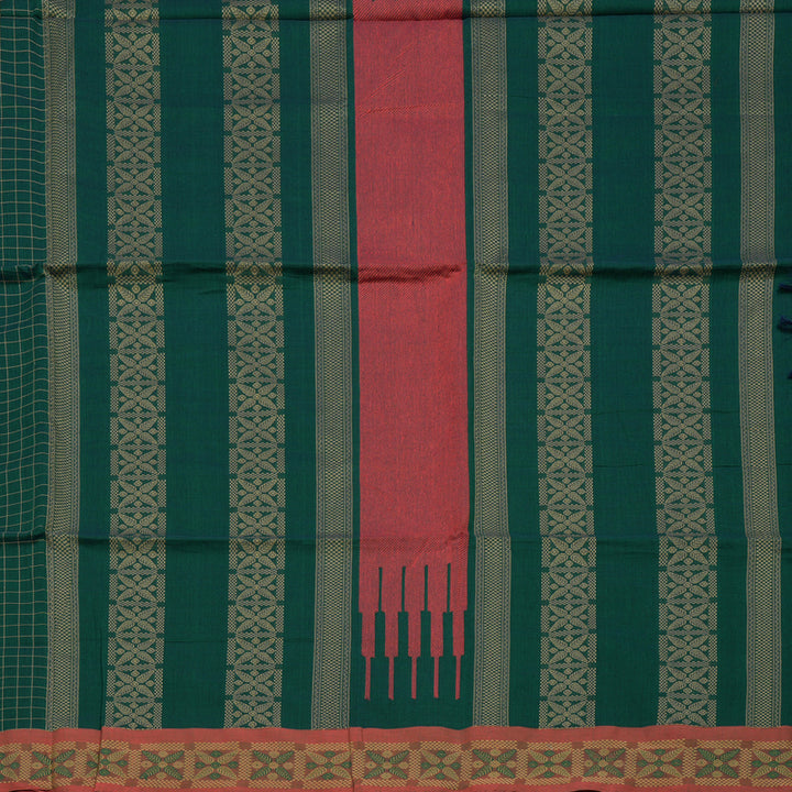 Hayagrivas Rama Green Handloom Cotton Saree KBE2143A3-5