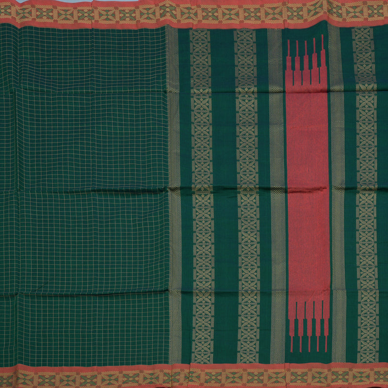 Hayagrivas Rama Green Handloom Cotton Saree KBE2143A3-5