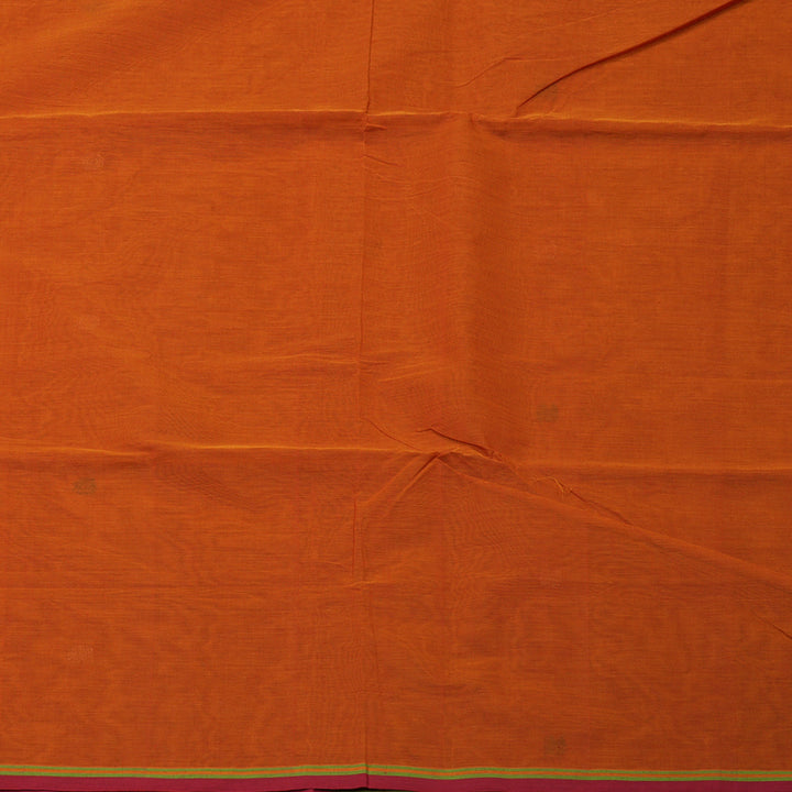 Hayagrivas Deep Orange Handloom Cotton Saree KBE2143A4-2