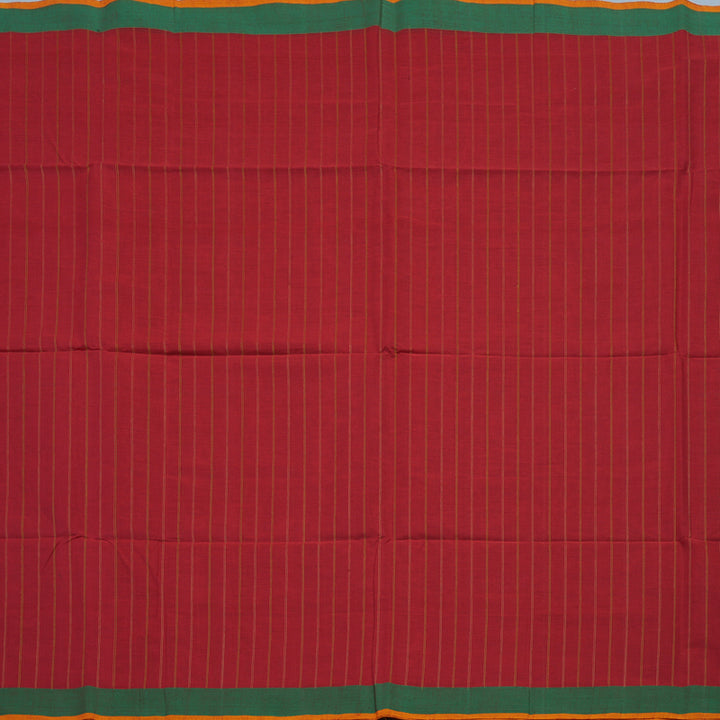 Hayagrivas Red Handloom Kanchi Cotton Saree KBE2144A10-1