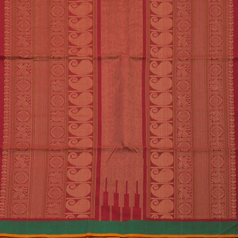 Hayagrivas Red Handloom Kanchi Cotton Saree KBE2144A10-1
