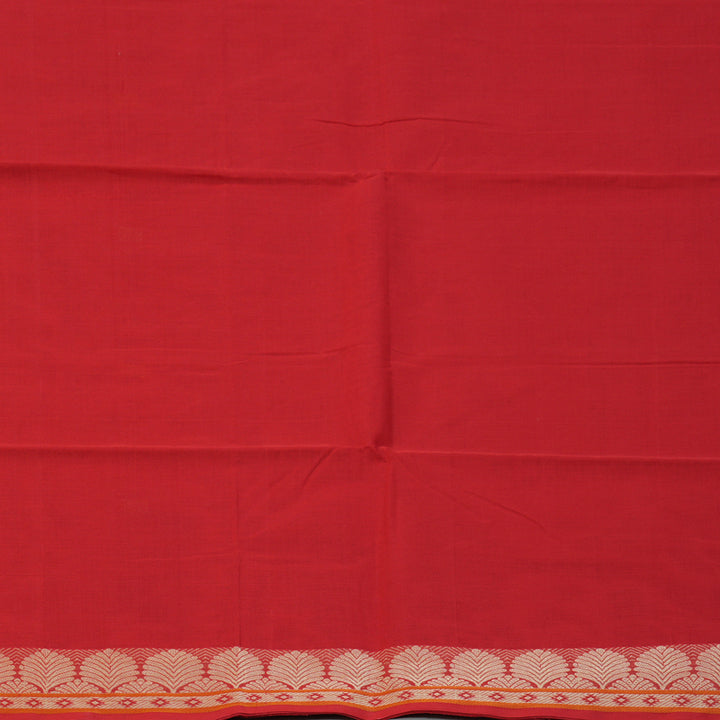 Hayagrivas Red Handloom Cotton Saree KBE2144A13-3
