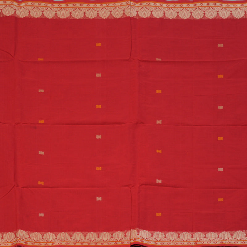 Hayagrivas Red Handloom Cotton Saree KBE2144A13-3