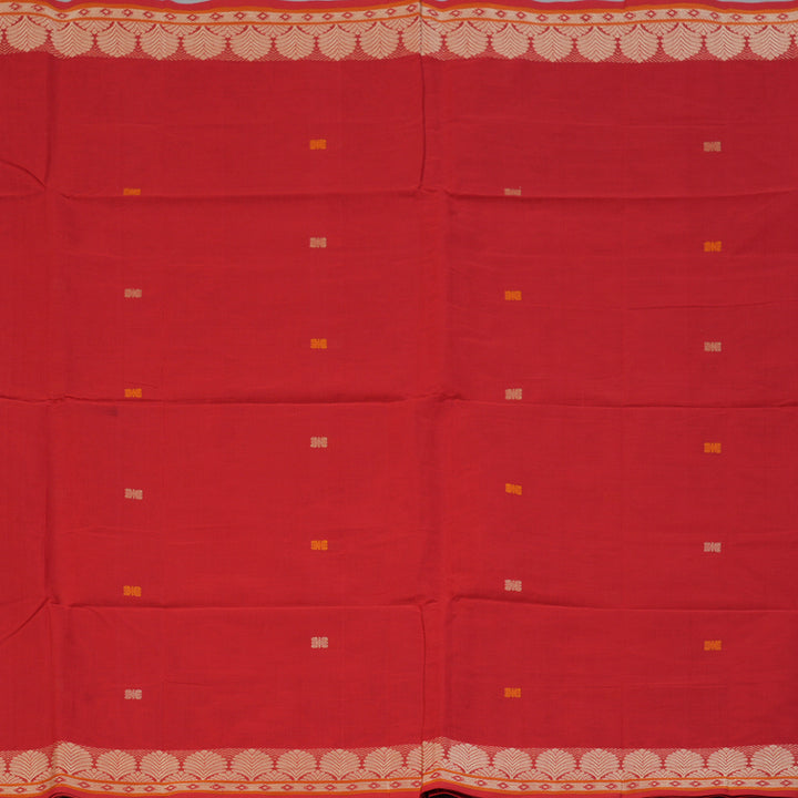 Hayagrivas Red Handloom Cotton Saree KBE2144A13-3