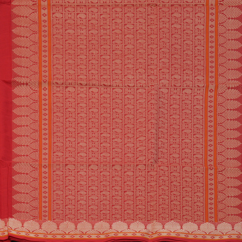 Hayagrivas Red Handloom Cotton Saree KBE2144A13-3