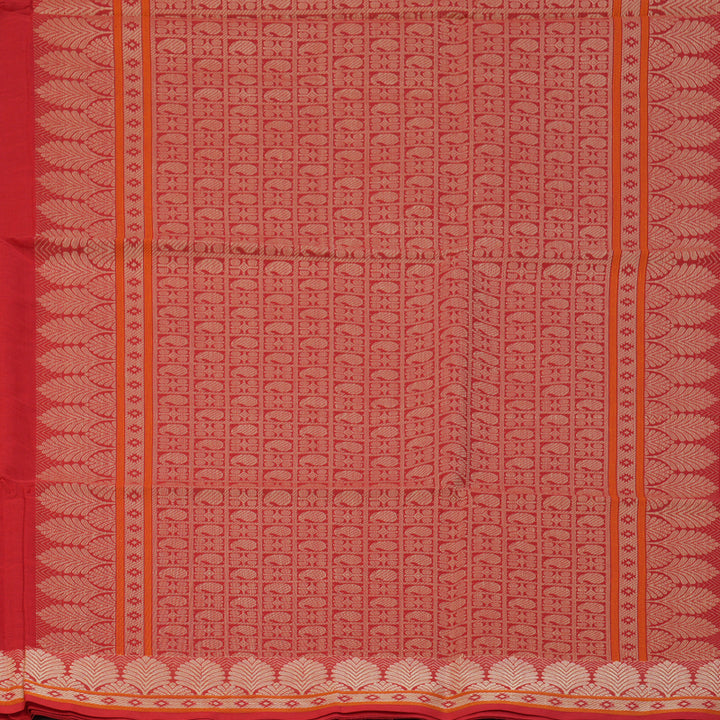 Hayagrivas Red Handloom Cotton Saree KBE2144A13-3
