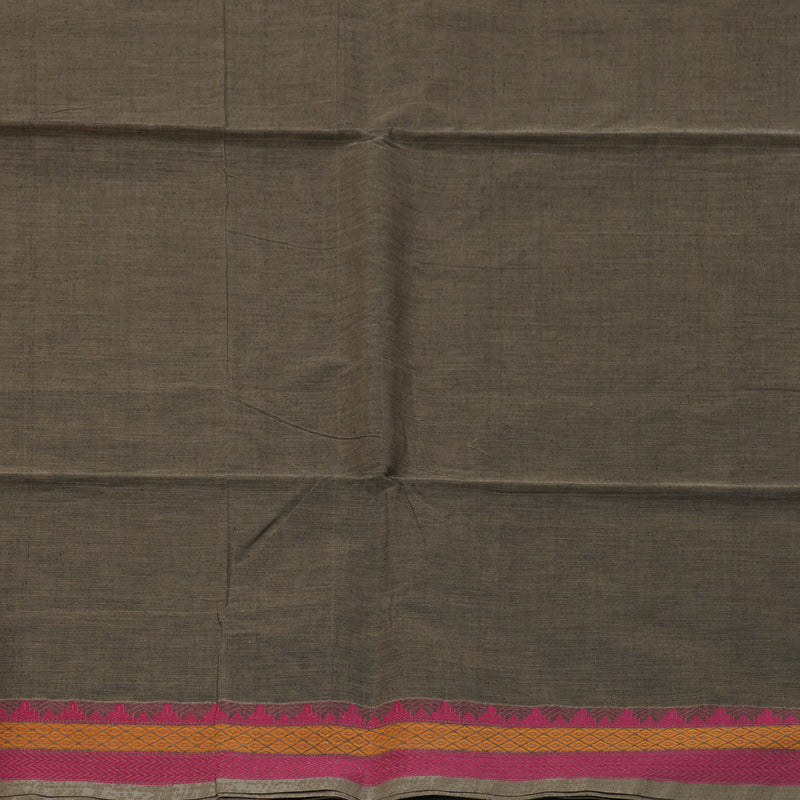 Hayagrivas Elephant Grey Handloom Cotton Saree KBE2144A5-1