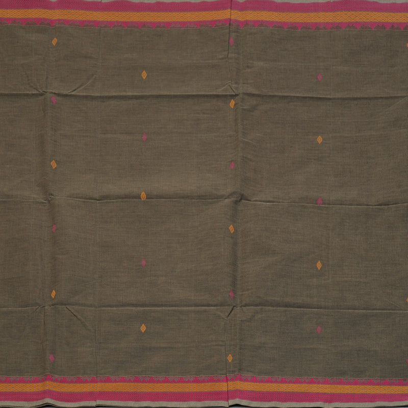 Hayagrivas Elephant Grey Handloom Cotton Saree KBE2144A5-1