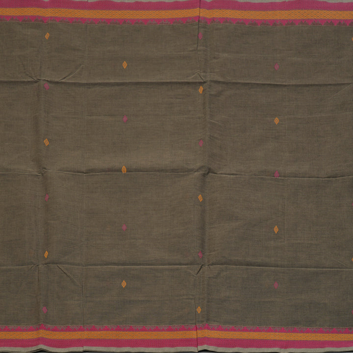 Hayagrivas Elephant Grey Handloom Cotton Saree KBE2144A5-1