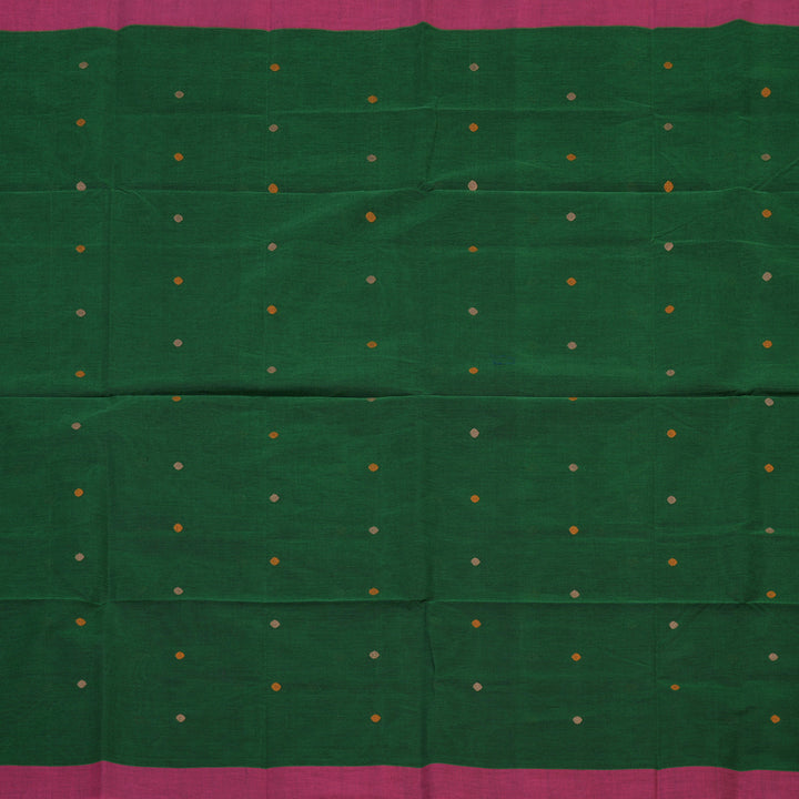 Hayagrivas Bottle Green Handloom Cotton Saree KBE2144A6-4