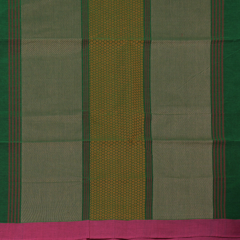 Hayagrivas Bottle Green Handloom Cotton Saree KBE2144A6-4