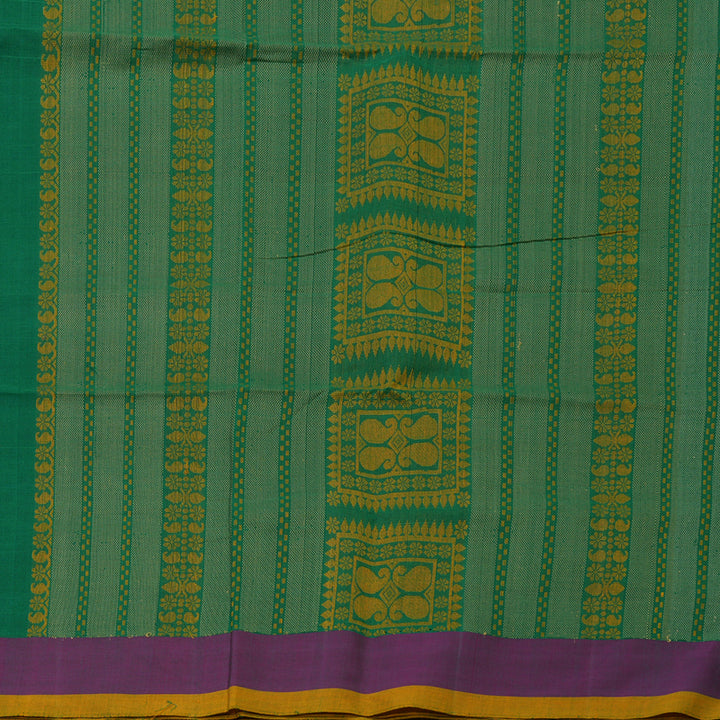 Hayagrivas Green Handloom Cotton Saree KBE2144A7-3