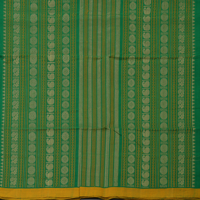 Hayagrivas Green Handloom Cotton Saree KBE2145A3-3