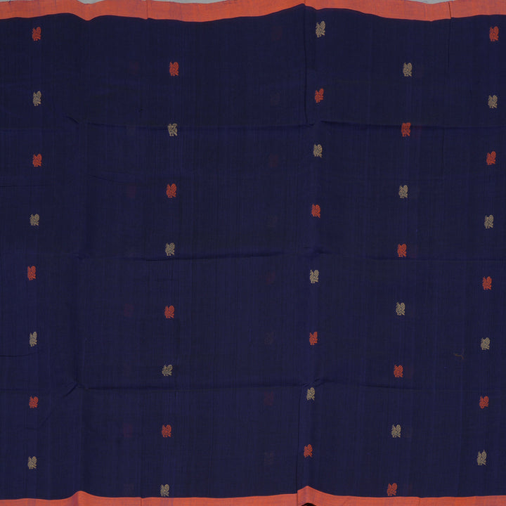 Hayagrivas Dark Blue Handloom Cotton Saree KBE2145A3-8