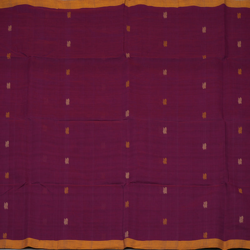 Hayagrivas Vadamalli Purple Handloom Cotton Saree KBE2145A3-9
