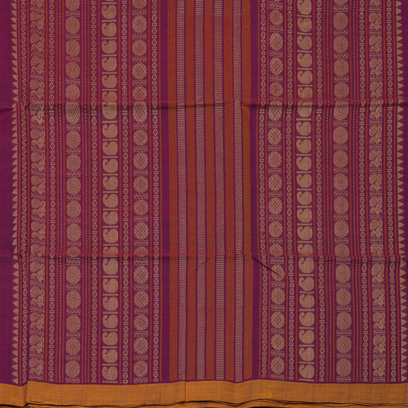 Hayagrivas Vadamalli Purple Handloom Cotton Saree KBE2145A3-9
