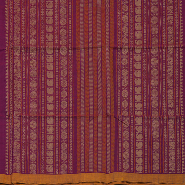 Hayagrivas Vadamalli Purple Handloom Cotton Saree KBE2145A3-9