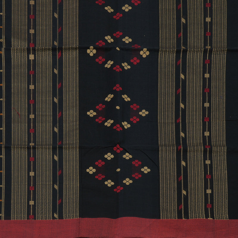 Hayagrivas Black Handloom Kanchi Cotton Saree KBE2145A4-4